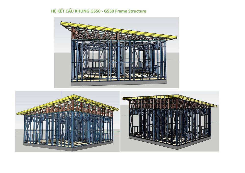 G550 galvanized steel structural frame details