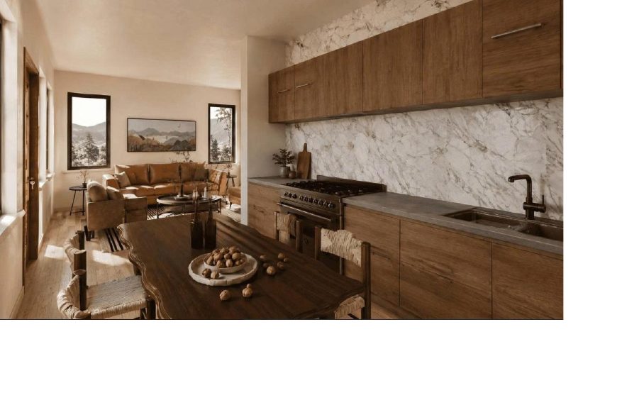 Modern modular home kitchen interior