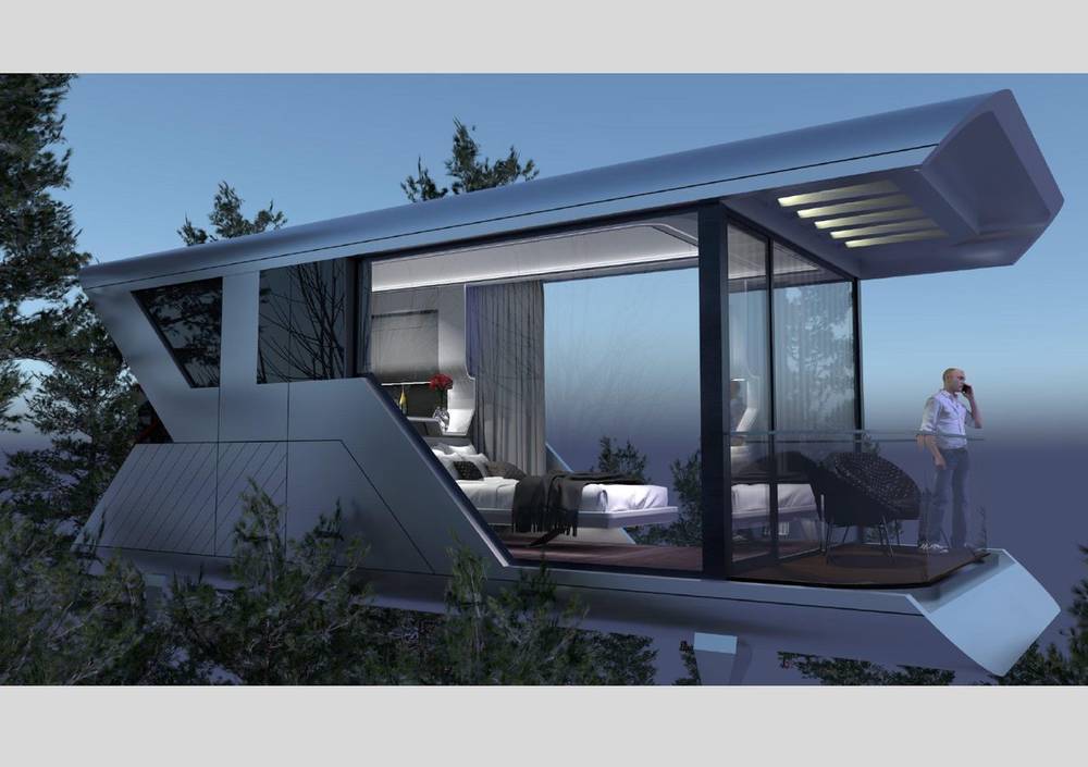 Spaceboat Home curved tiny home exterior